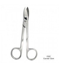 Curved Crown and Gold Scissors (12cm)